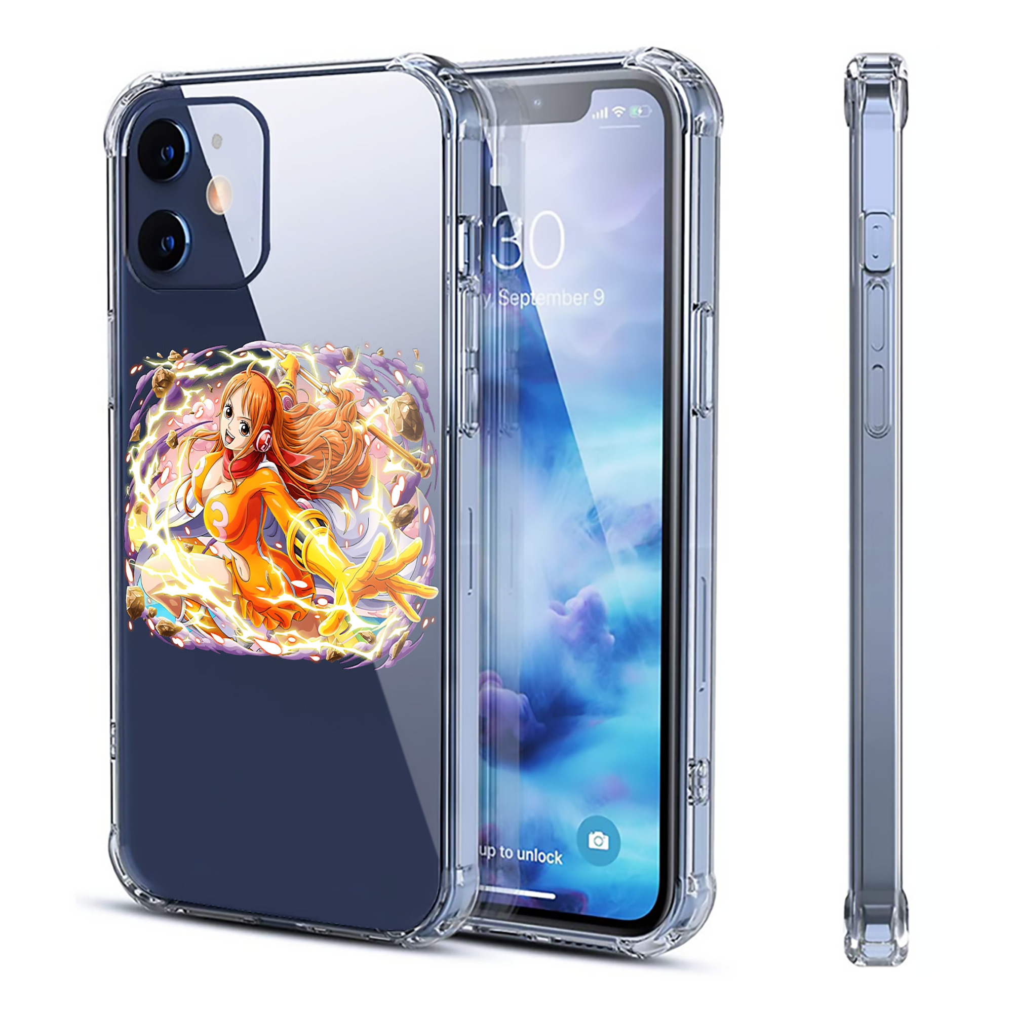 （画像用） ワンピース ナミ ONE PIECE Nami 【iPhone 12シリーズ対応】透明スマホケース（クリアソフトケース）